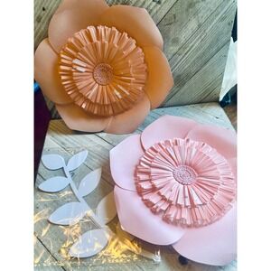 Ling's Moment Wedding Paper Flower Wall Decor Peach‎ Pink Party Backdrop